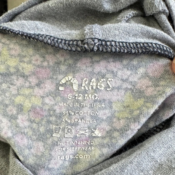 RAGS “Rise And Shine” Pull On Hooded Floral Romper Size 6-12 months - Picture 4 of 5